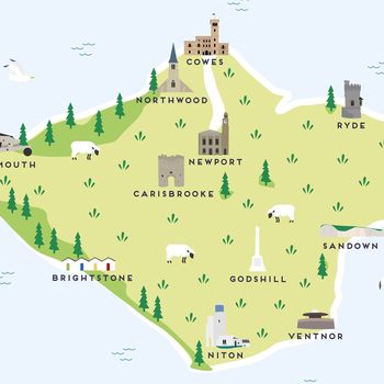 Map Of The Isle Of Wight Print By Pepper Pot Studios