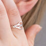 Sterling Silver Scissor Ring, thumbnail 3 of 4