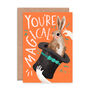 'You're Magical' Rabbit Greetings Card, thumbnail 2 of 2