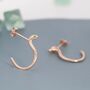 Cobra Snake Stud Earrings In Sterling Silver, thumbnail 4 of 11