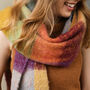 Burgundy, Navy And Mustard Winter Scarf, thumbnail 11 of 12