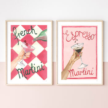 Espresso Martini Cocktail Art Print, 5 of 12
