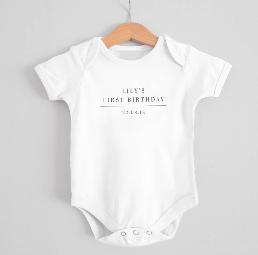 Personalised 'first Birthday' Baby Grow 
