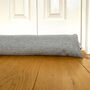 Grey Draught Excluder With Heavy Filling Personalised, thumbnail 2 of 6