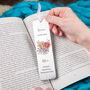 Birth Flower Personalised Water Colour Bookmark, thumbnail 10 of 11