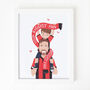 Hand Painted Personalised Football Fan Portrait, thumbnail 2 of 2