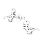 Sterling Silver T Rex Dinosaur Earrings In A Gift Tin, thumbnail 3 of 11
