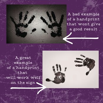 Personalised Father's Day Handprint And Message Metal Wall Hanging, 3 of 3