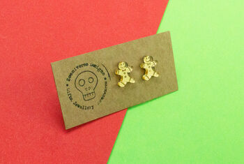 Gingerbread Man Studs, 2 of 4