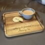 Personalised Grandparents Morning Tea Tray With Leather Handles, thumbnail 1 of 2