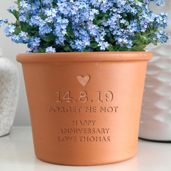 Personalised Forget Me Not Plant Pot, 2 of 5