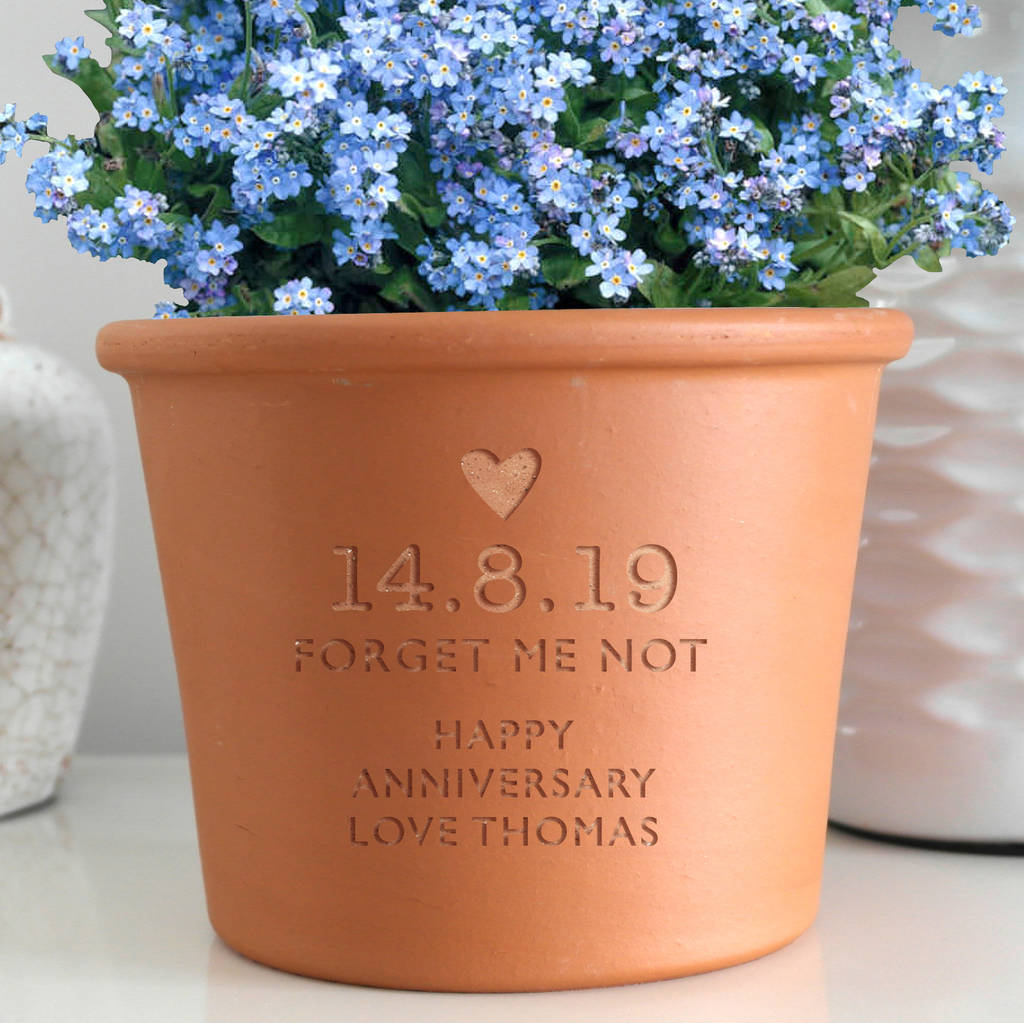 Personalised Forget Me Not Plant Pot, 1 of 3