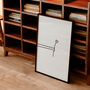 Cute Heart Flower Minimalist Line Drawing Print, thumbnail 4 of 7