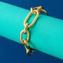 Thick Chunky Chain Bracelets In Gold And Silver Plate, thumbnail 1 of 8