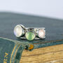 Sterling Silver Natural Gemstone Stacker Ring, thumbnail 2 of 6