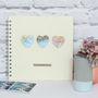 Personalised Vintage Map Trio Hearts Album, thumbnail 1 of 4