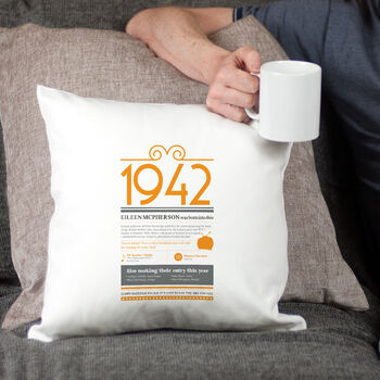 Personalised 80th Birthday Gift Cushion, 2 of 6