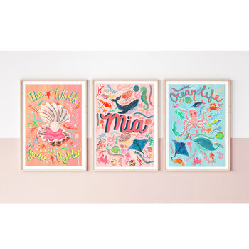 Sea Life Name Print Set, 4 of 12