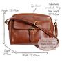 Leather Crossbody Bag With Pocket, Tan, thumbnail 6 of 6