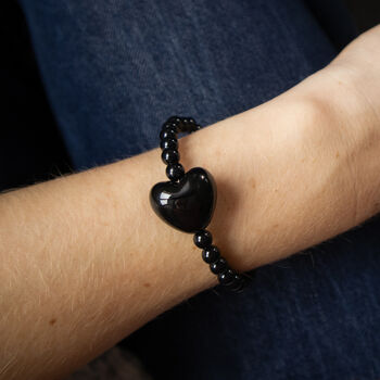 Black Heart Bead Bracelet, 2 of 3