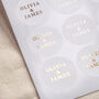 Minimal Names Foiled Wedding Stickers, thumbnail 2 of 3