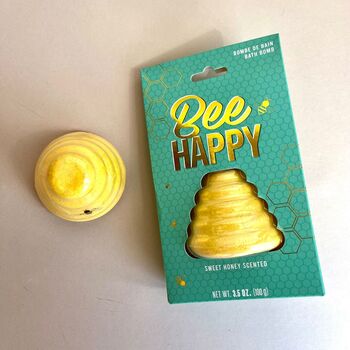 'Bee Happy' Sweet Honey Scented Bath Bomb, 3 of 3