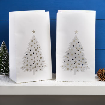 Paper Cut Christmas Tree Lanterns, 4 of 4