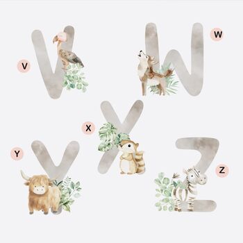 Personalised Animal Alphabet Initial Daughter Birthday Card *A Z Options, 5 of 10