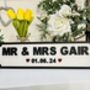 Personalised Mr And Mrs And Date Heart Wedding Sign, thumbnail 2 of 3