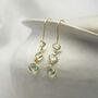 Gold Vermeil Green Amethyst Drop Earrings, thumbnail 1 of 7