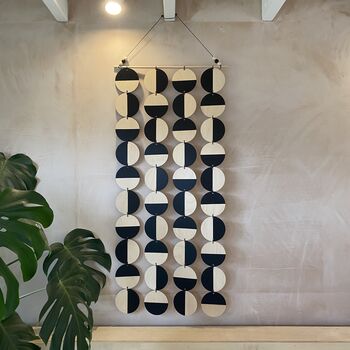 Black Modern Geometric Contemporary Wall Hanging, 4 of 9
