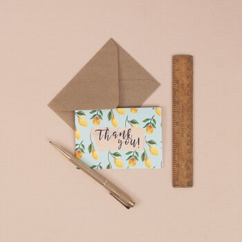 Set Of Six Patterned Mini Thank You Cards, 6 of 11