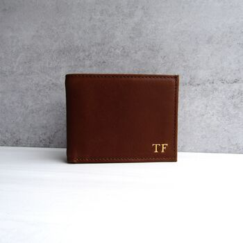 Personalised Men's Rfid Leather Photo Billfold Wallet, 4 of 7