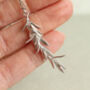 Botanical Rosemary Leaf Branch Necklace, thumbnail 4 of 7