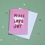 White Dove Peace Love Joy Christmas Card, thumbnail 3 of 3