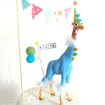 Personalised Party Animal Giraffe Cake Toppers, 2 of 2