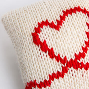 Valentines Cushion Cover Easy Knitting Kit, 2 of 6
