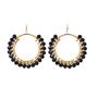 Black Gold Plated Earrings With Signature Pouch, thumbnail 3 of 4