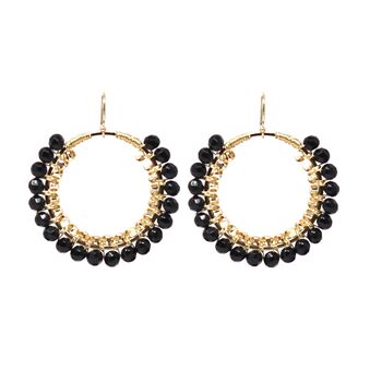 Black Gold Plated Earrings With Signature Pouch, 3 of 4