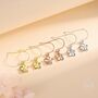 Sterling Silver Tiny Plumeria Flower Drop Hook Earrings, thumbnail 7 of 11