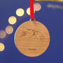 Wooden Personalised Cat Nose Christmas Tree Bauble, thumbnail 1 of 8