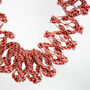 Red And White Fairtrade Christmas Honeycomb Garland, thumbnail 1 of 3