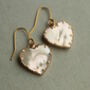 Mother Of Pearl Heart Earrings, thumbnail 1 of 4