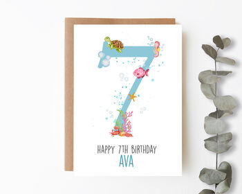 Personalised Children's Birthday Card Coral Reef, 3 of 3