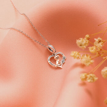 Sterling Silver Labrador Necklace Paw Print Personalised, 3 of 7