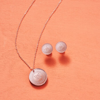 Surya Necklace And Studs Set, 3 of 4