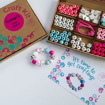 Personalised Kitten Wooden Bead Making Kit, 9 of 9
