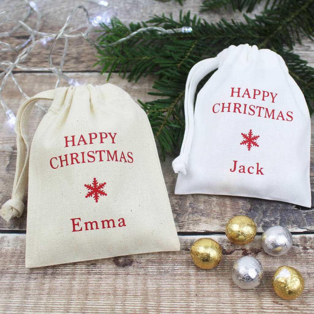happy christmas snowflake mini gift bags by farmhouse & co ...