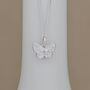 Sterling Silver Cz Butterfly Necklace, thumbnail 2 of 3