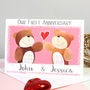 Personalised Bear First Anniversary Card, thumbnail 3 of 10